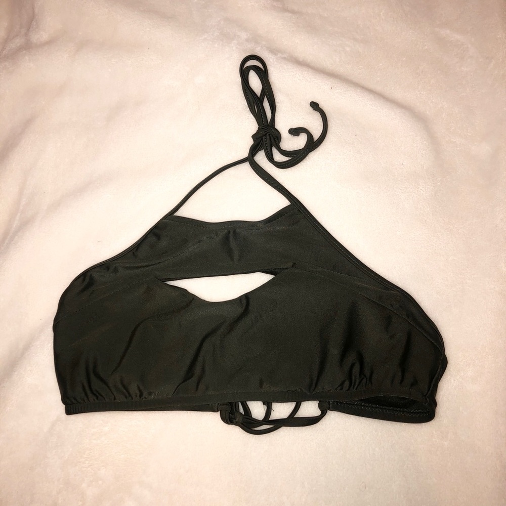 Olive green swimsuit top (worn once)